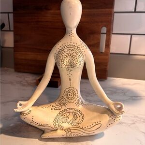 Carved Wooden Meditation Sculpture Statue